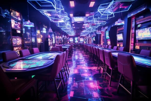 Thực tế tăng cường trong sòng bạc có người chia bài trực tiếp image